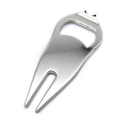 Golf Putting Green Fork Metal Ball Yoke Bottle Opener Ball Marking Turf Tool Gift Black Green