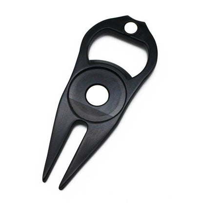 Golf Putting Green Fork Metal Ball Yoke Bottle Opener Ball Marking Turf Tool Gift Black Green